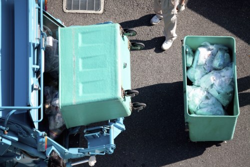 Sorting recyclable materials at a commercial site in Millbank