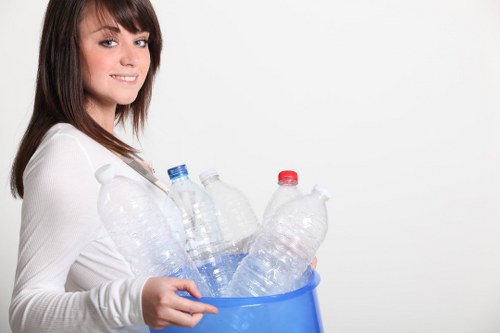 Different types of business waste including recyclables